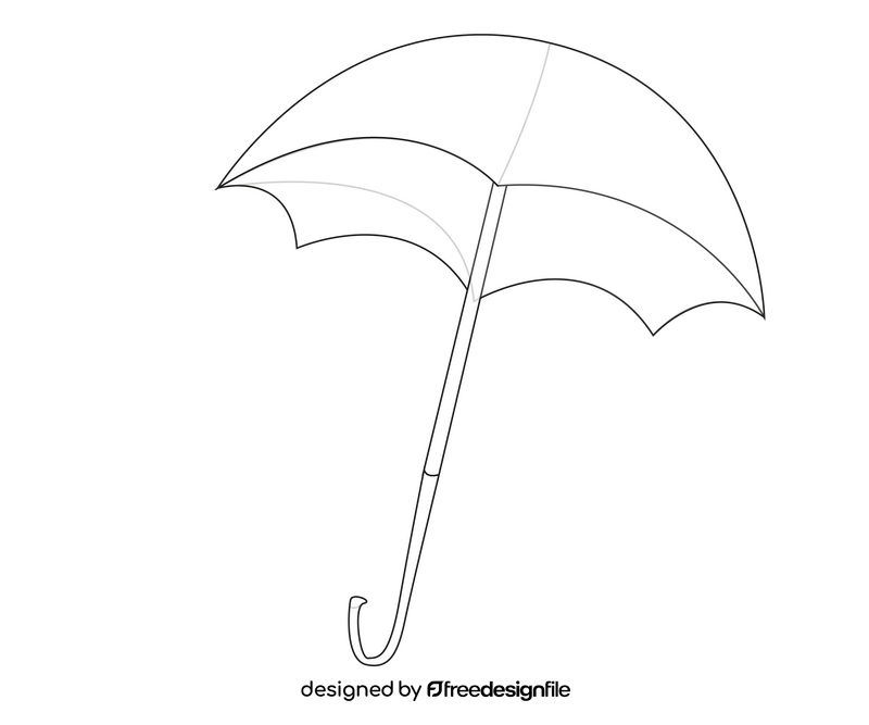 Free umbrella black and white clipart