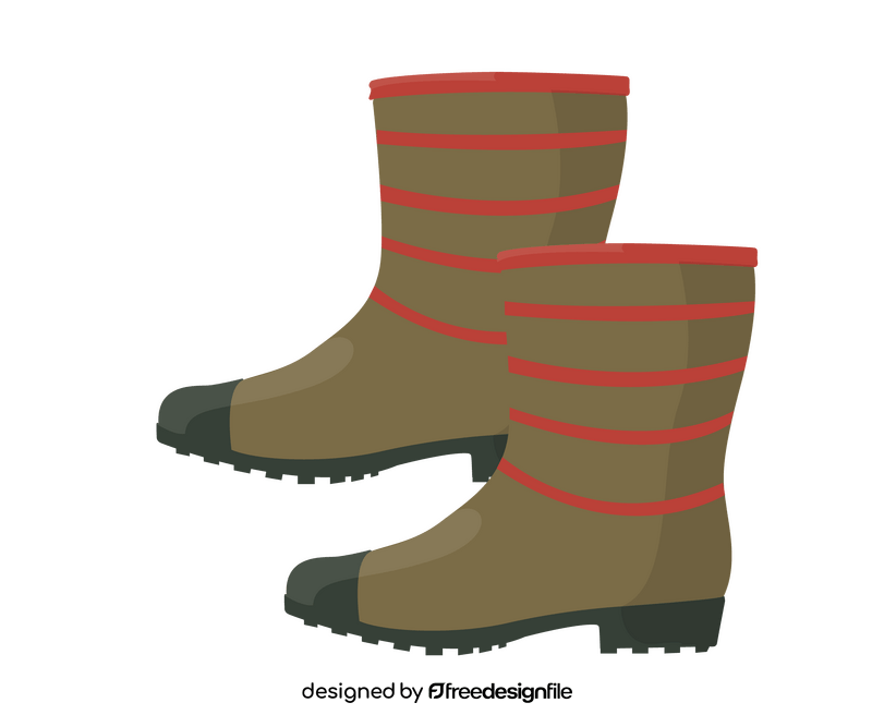 Autumn rain boots clipart