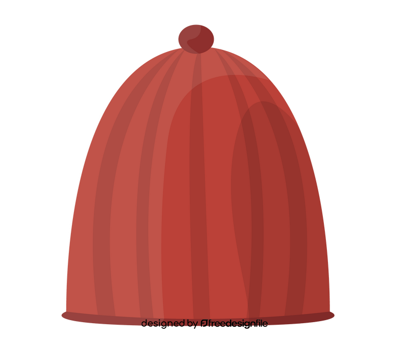 Red winter hat clipart