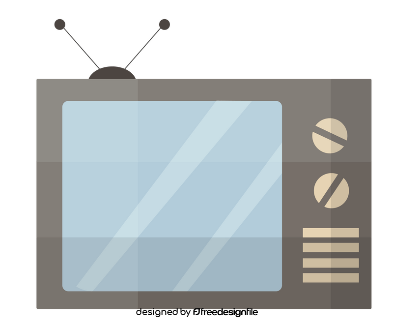 Cartoon retro TV, free television clipart