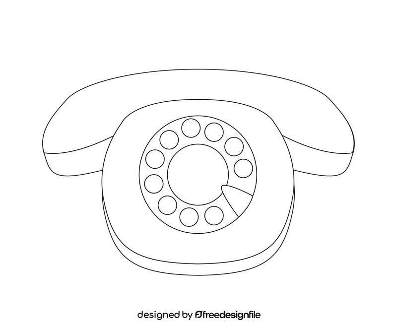 Phone illustration black and white clipart