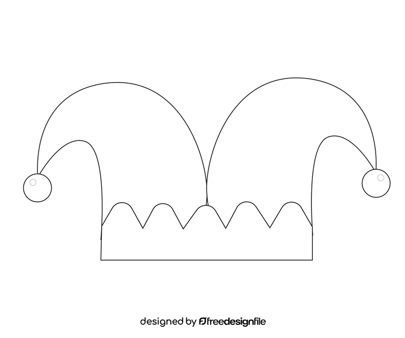 Masquerade hat free black and white clipart