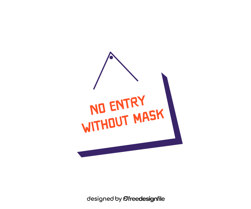 No entry without mask clipart