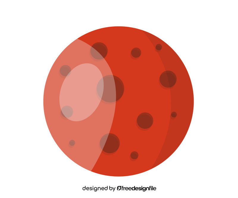 Red planet drawing clipart