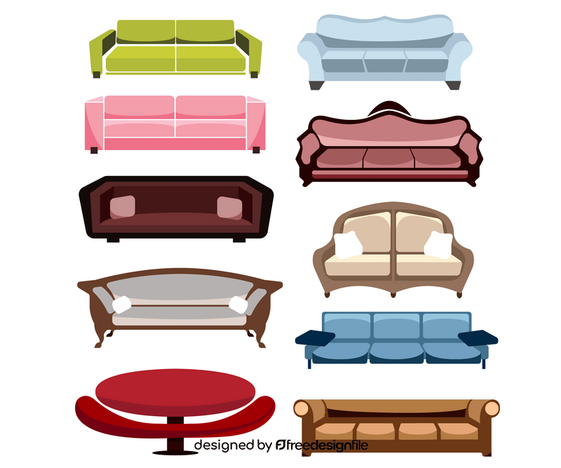 Sofa and couches vector