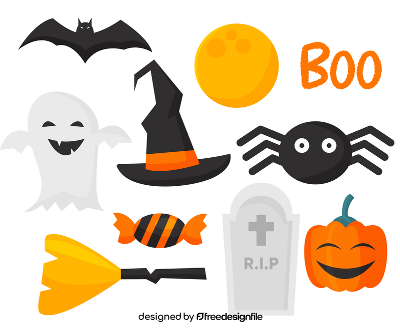 Halloween design elements vector
