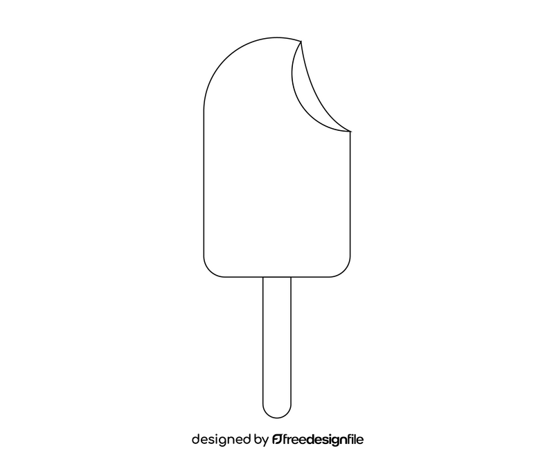 Ice cream bar free black and white clipart