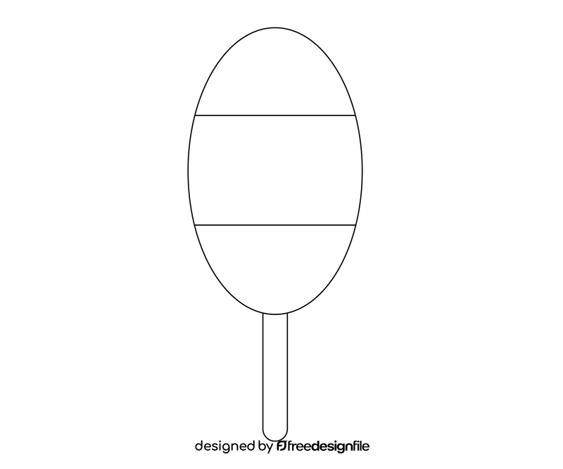 Ice cream black and white clipart