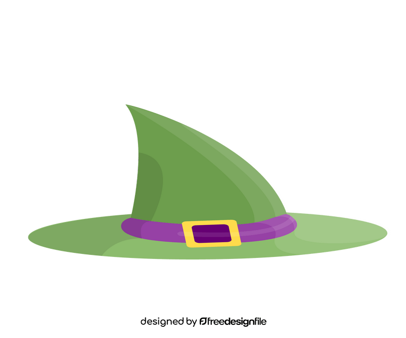 Green witch hat clipart