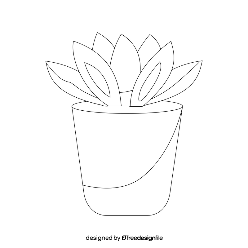 Epiphyllum oxypetalum cactus black and white clipart