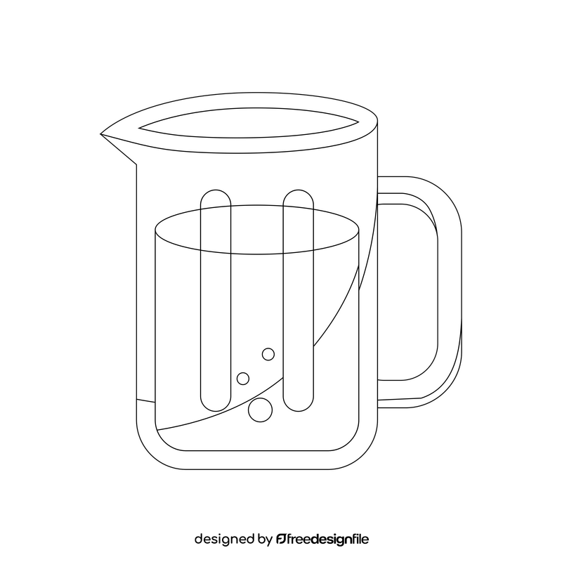 Orange juice black and white clipart