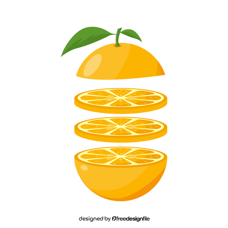 Orange slices clipart