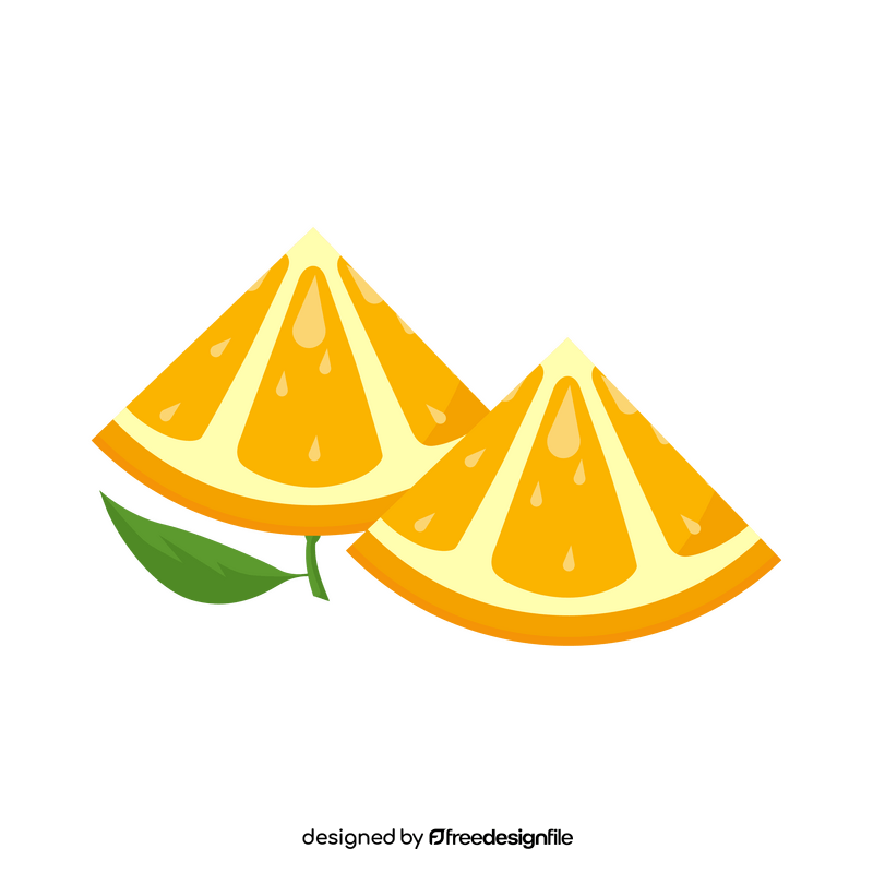 Triangle slices orange clipart