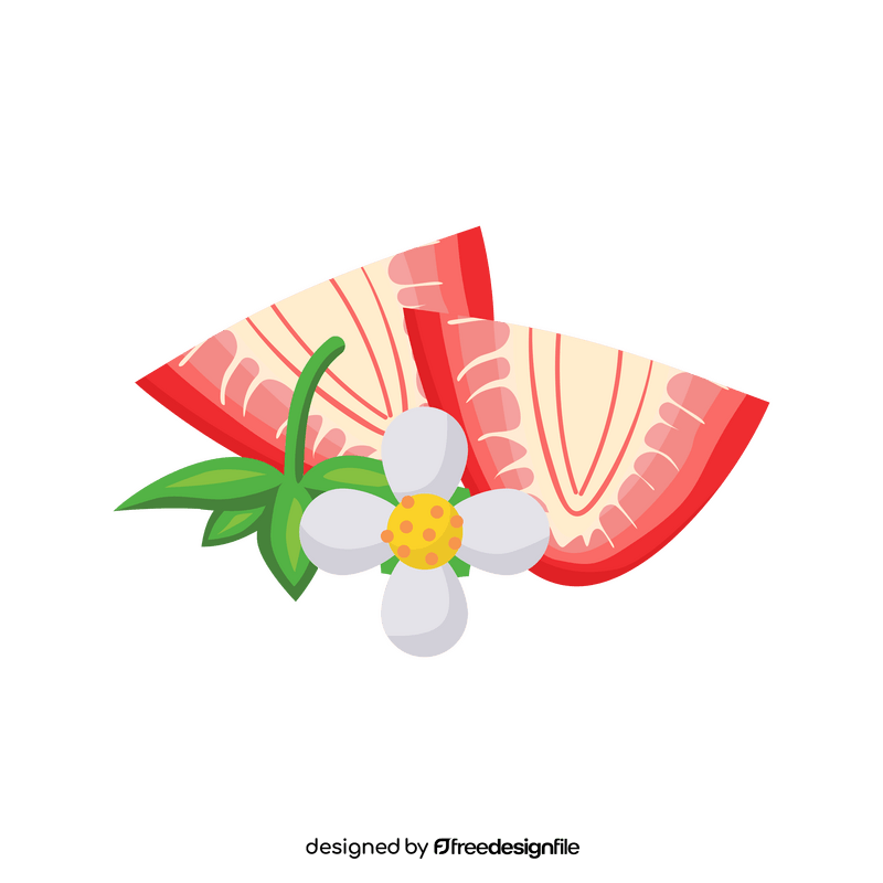 Strawberry flower clipart