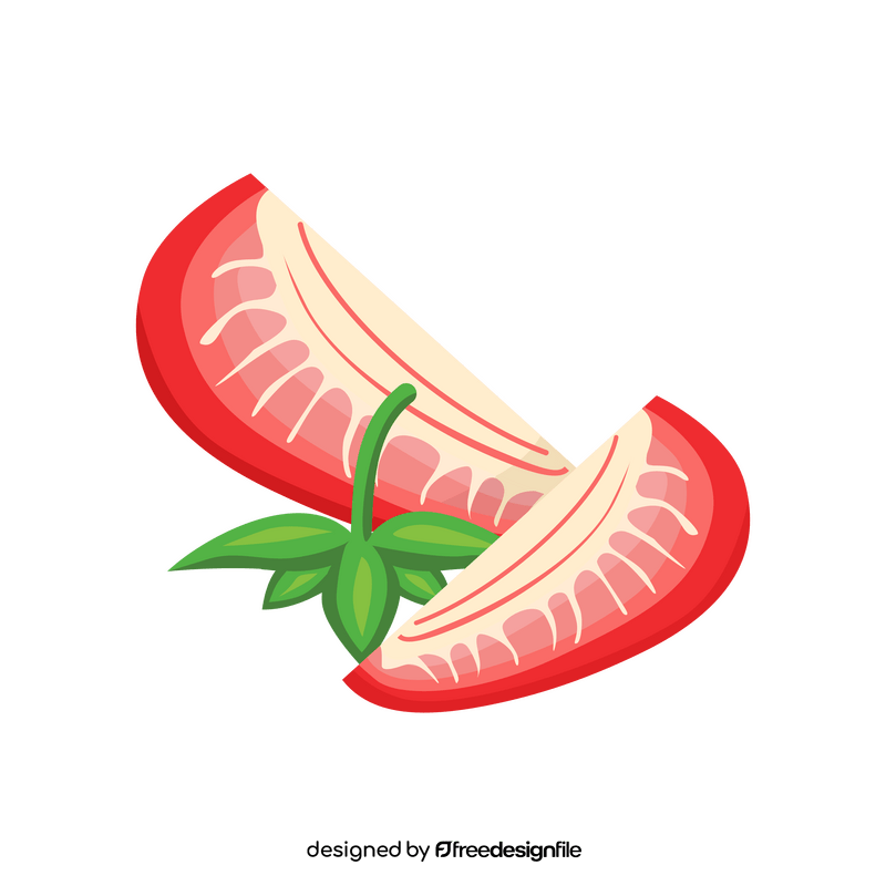Strawberry slices clipart