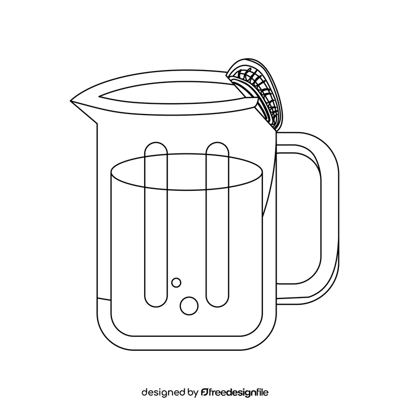 Strawberry juice black and white clipart