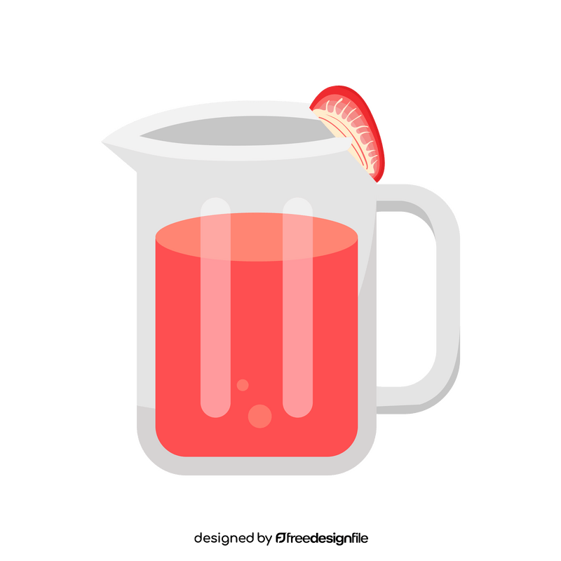 Strawberry juice clipart