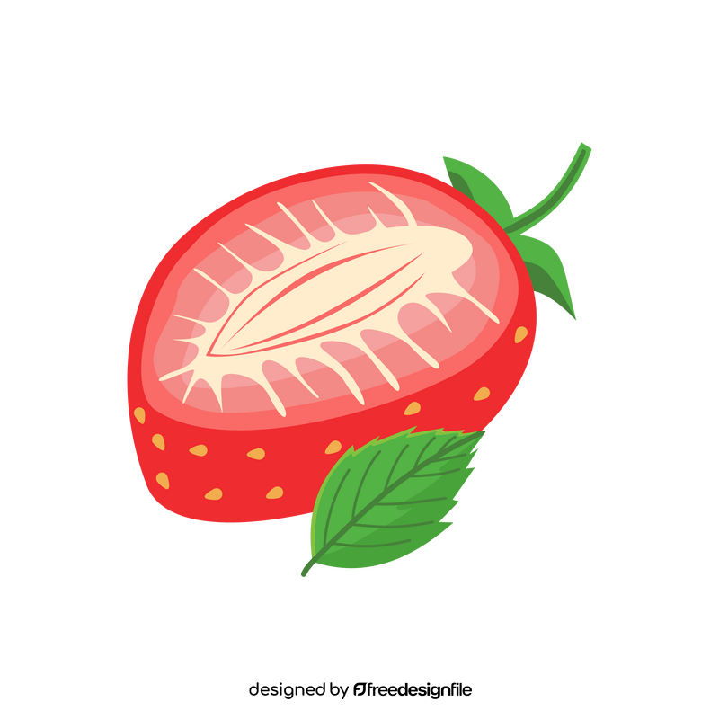 Strawberry cut clipart