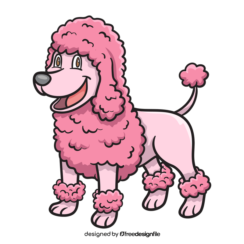 Pink Poodle clipart