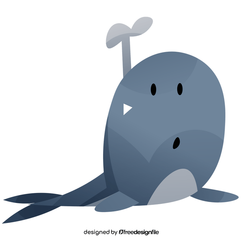 Whale suprised clipart