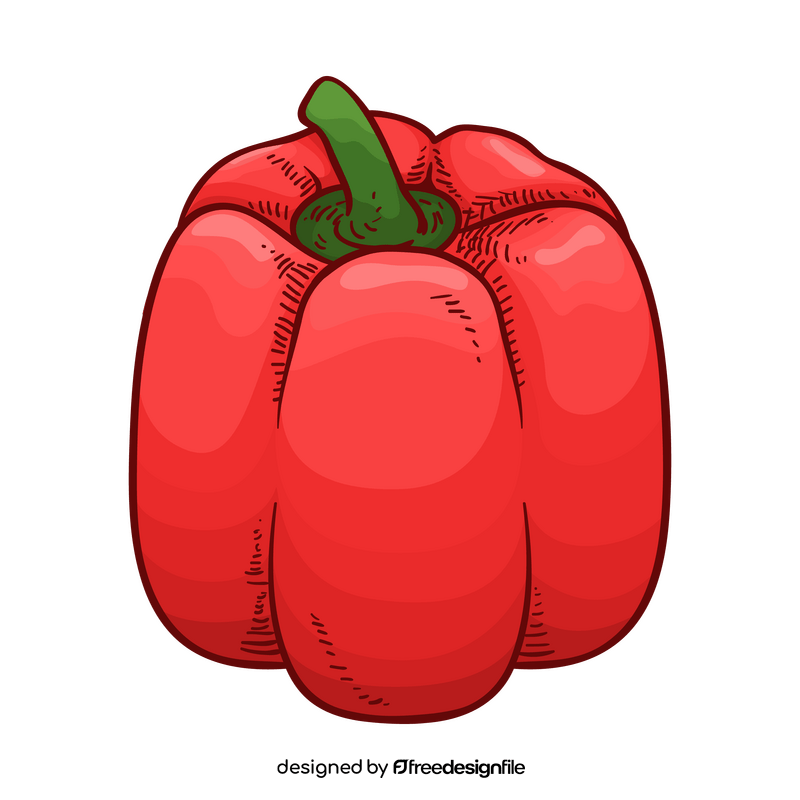 Red bell pepper clipart