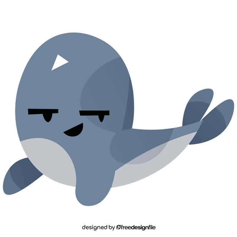 Whale smiling clipart