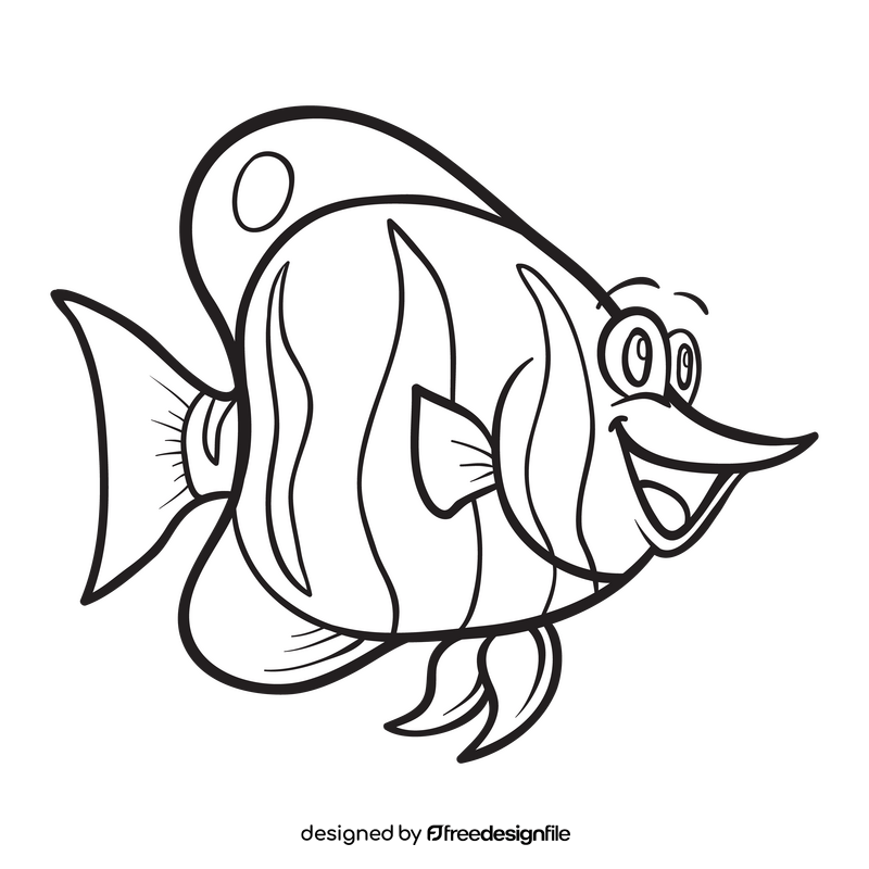 Fish black and white clipart free download