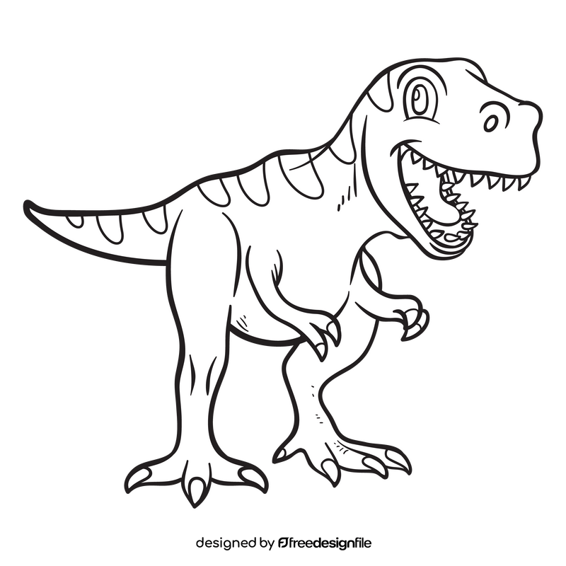 Dinosaur black and white clipart free download