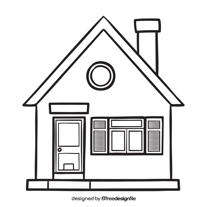 House black and white clipart