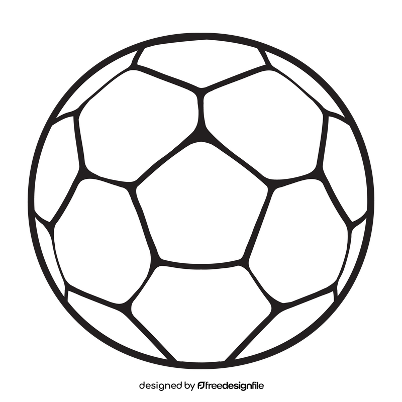 Football black and white clipart