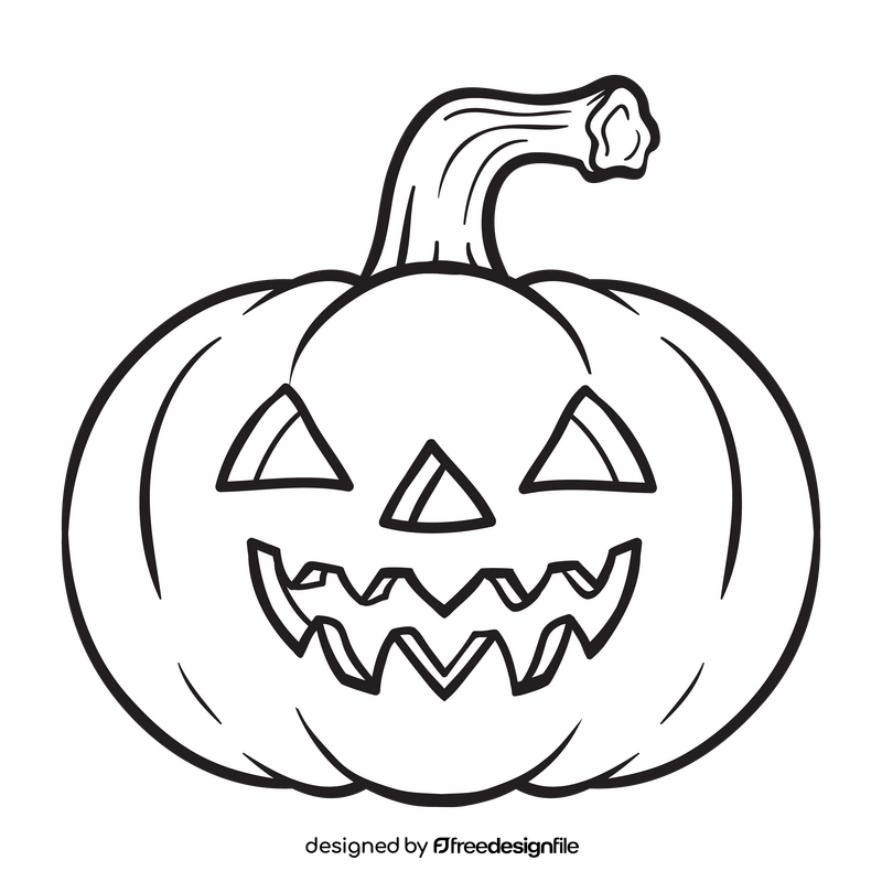 Pumpkin Black And White Clipart Free Download