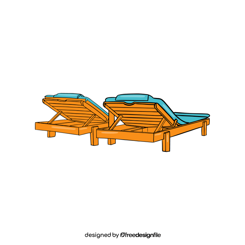 Pair of Deck Chairs clipart