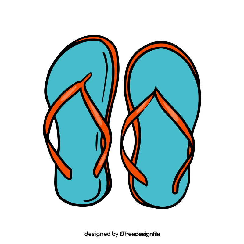 Beach sandals, Flip Flops clipart