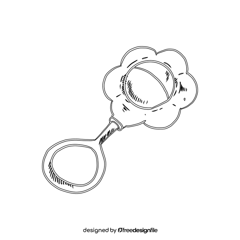 Baby Beanbag Toy black and white clipart