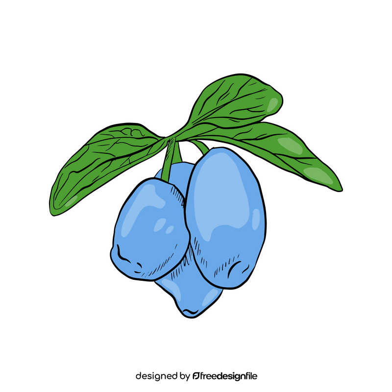 Blue Honeysuckle Fruit clipart