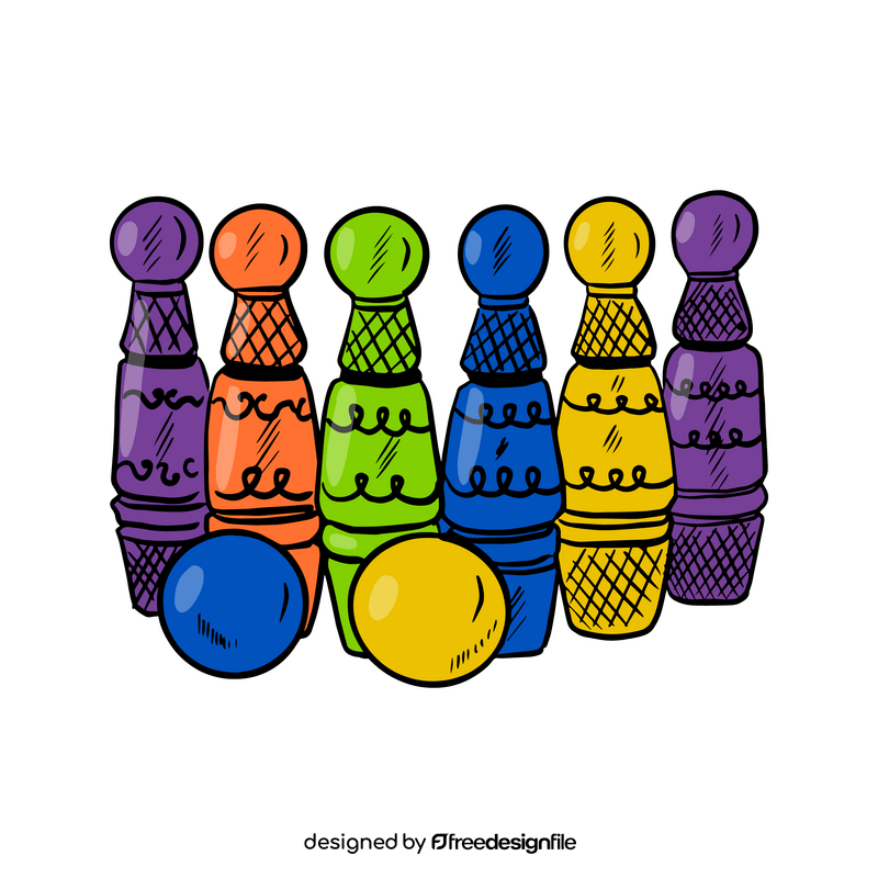 Skittles Bowling Toys clipart