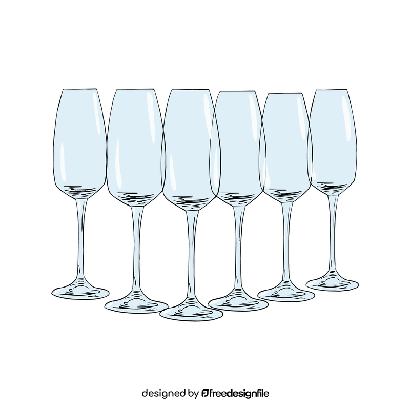 Champagne Flute Glass clipart