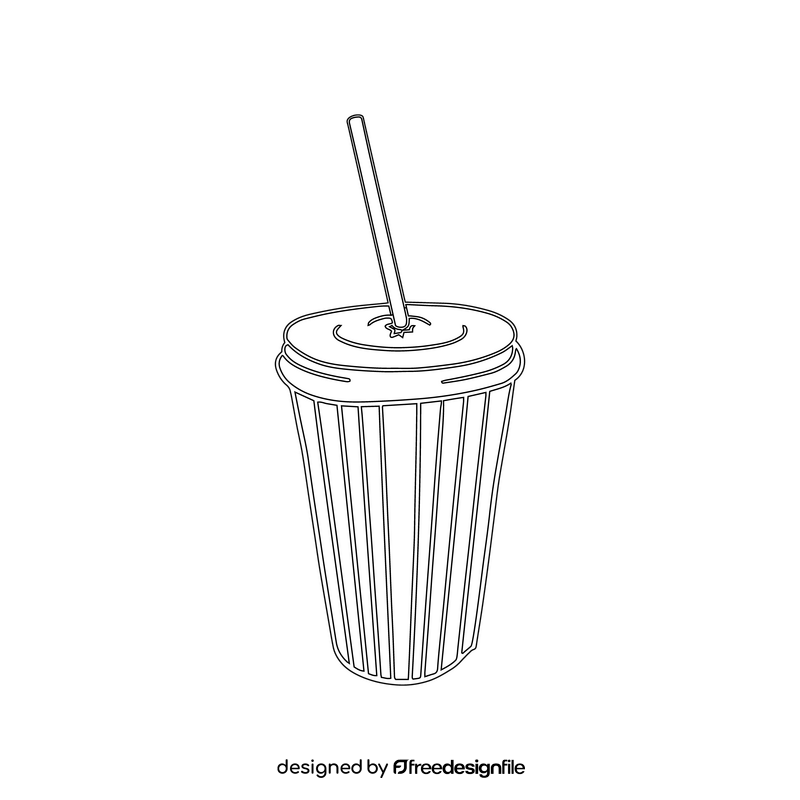 Cinema Soda Drink black and white clipart