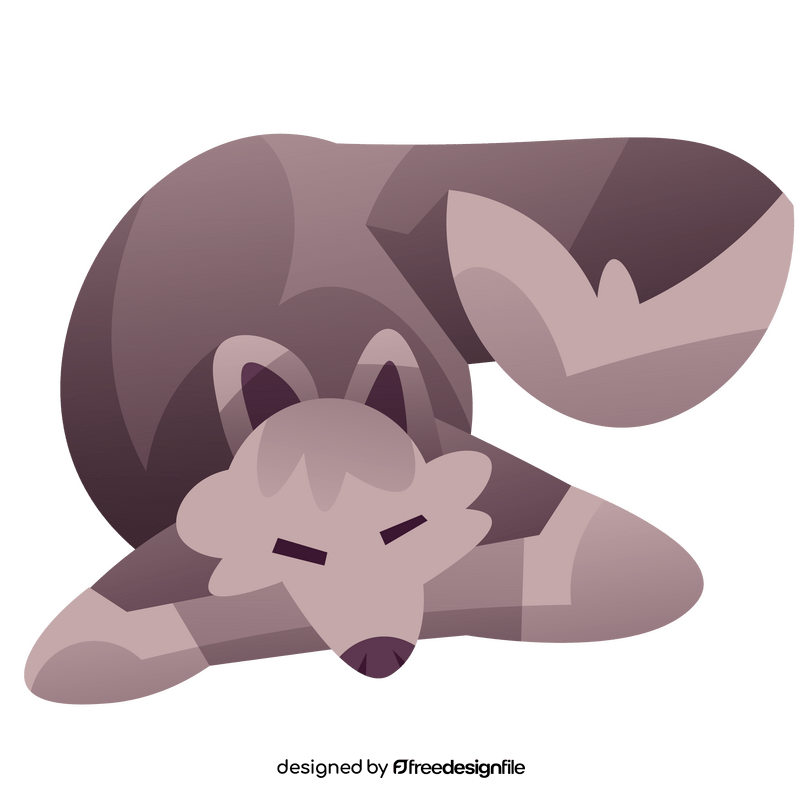 Wolf lying clipart