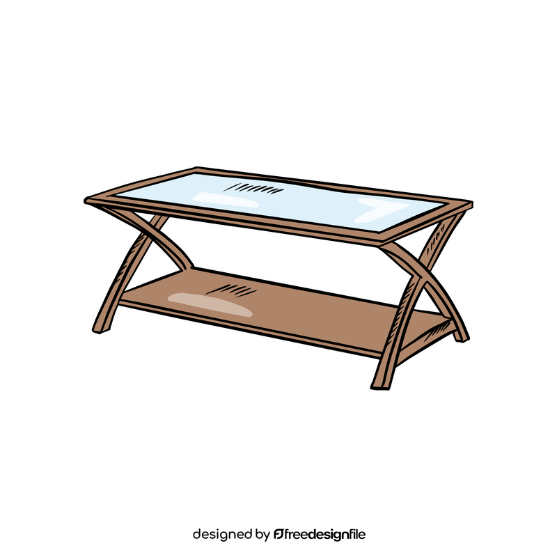 Glass Top Coffee Table clipart