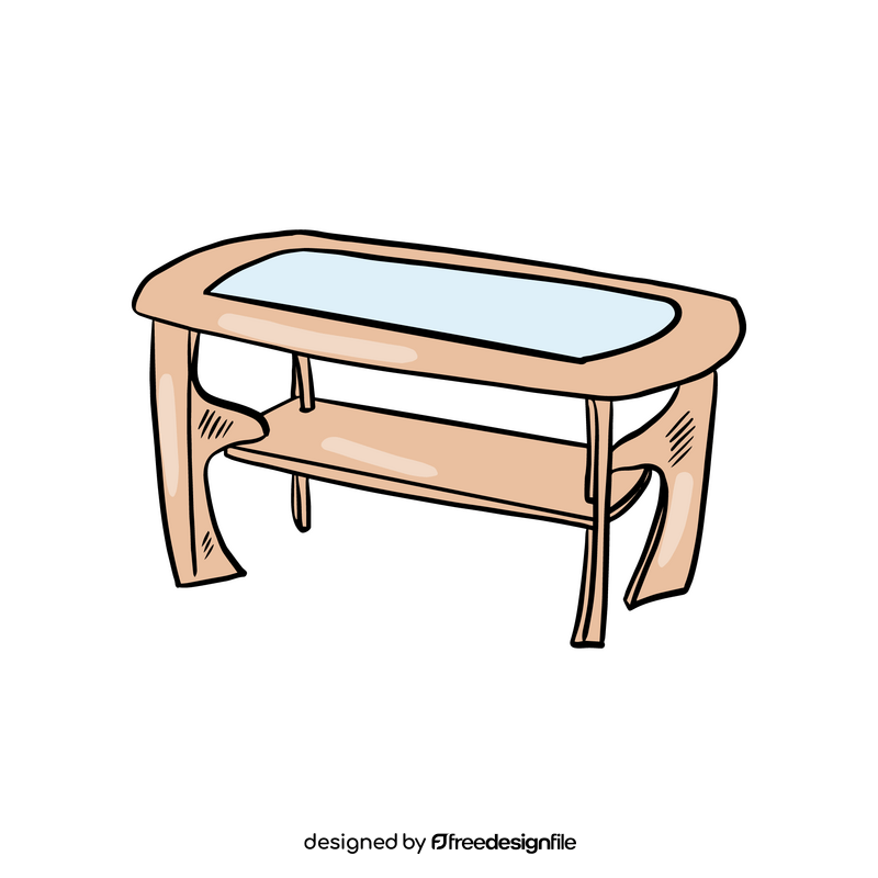 Glass Top Coffee Table clipart