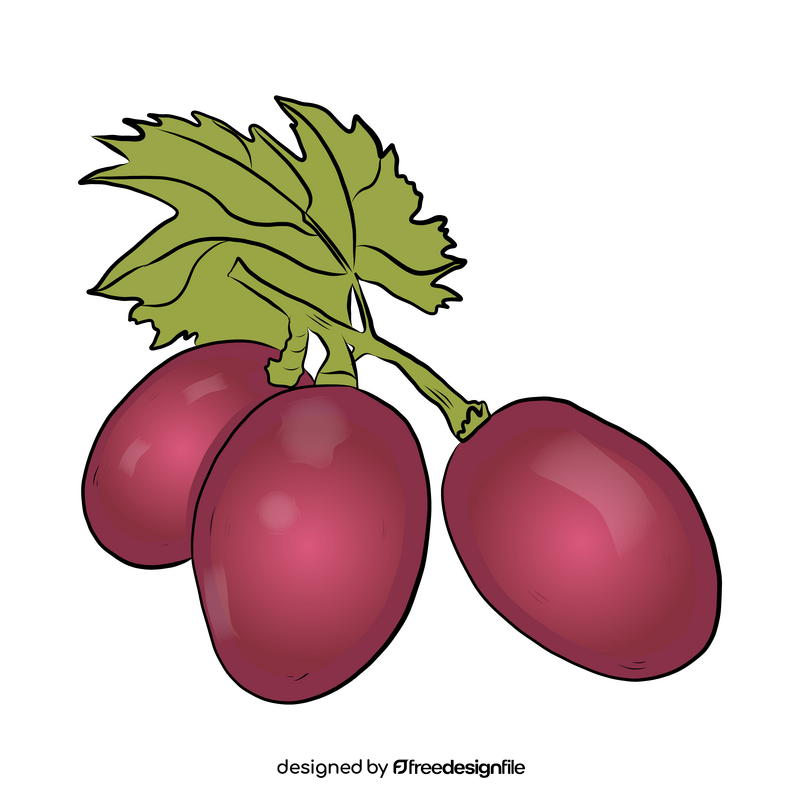 Red Grape Bunch clipart