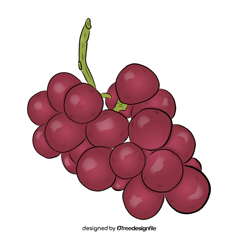 Bunch of Red Grapes clipart