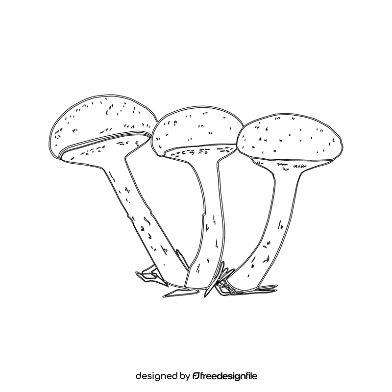 Maslata Mushroom black and white clipart
