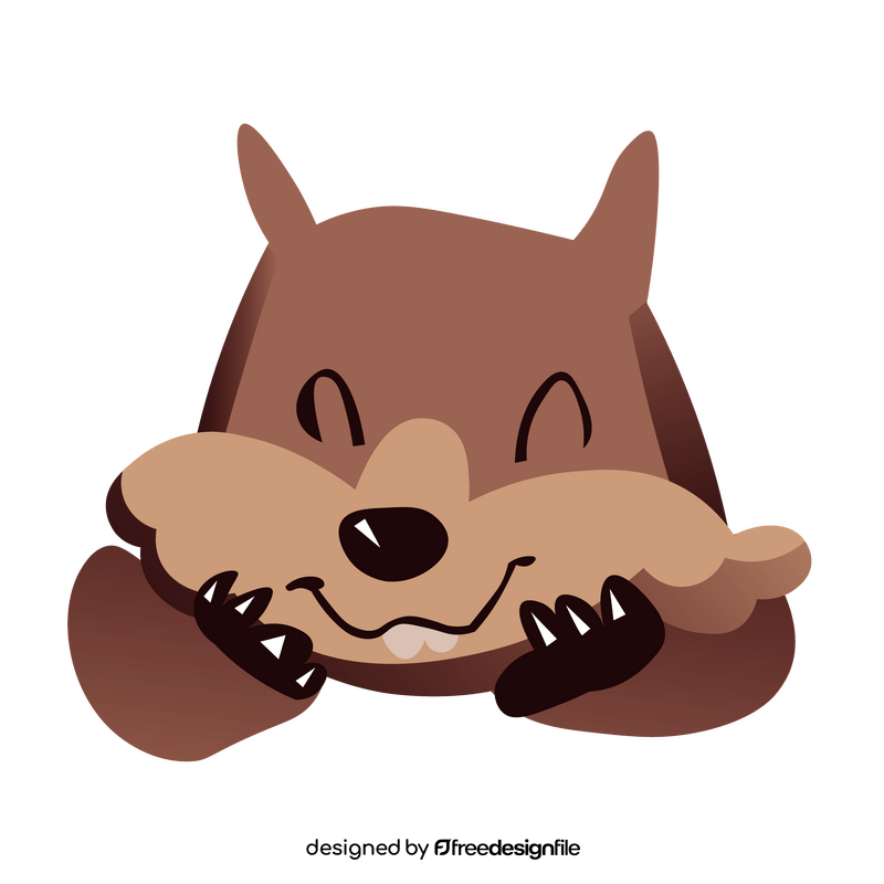Cute wombat smile clipart