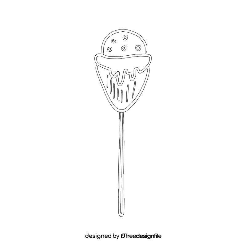 Lollipop black and white clipart