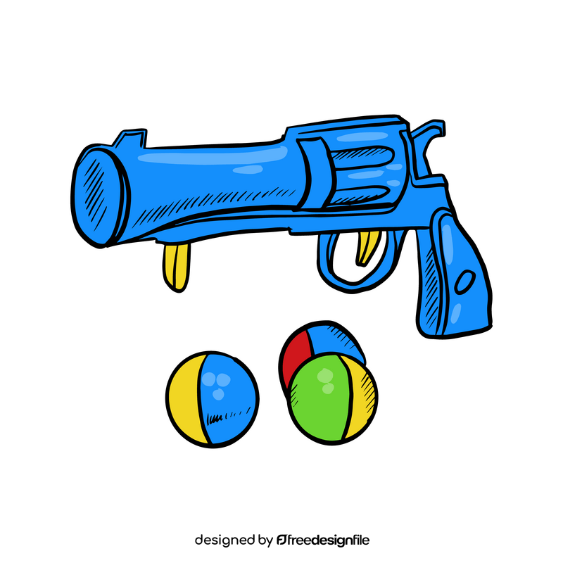 Pistol with Balls clipart