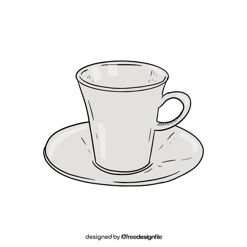 Ceramic Cup and Plate clipart