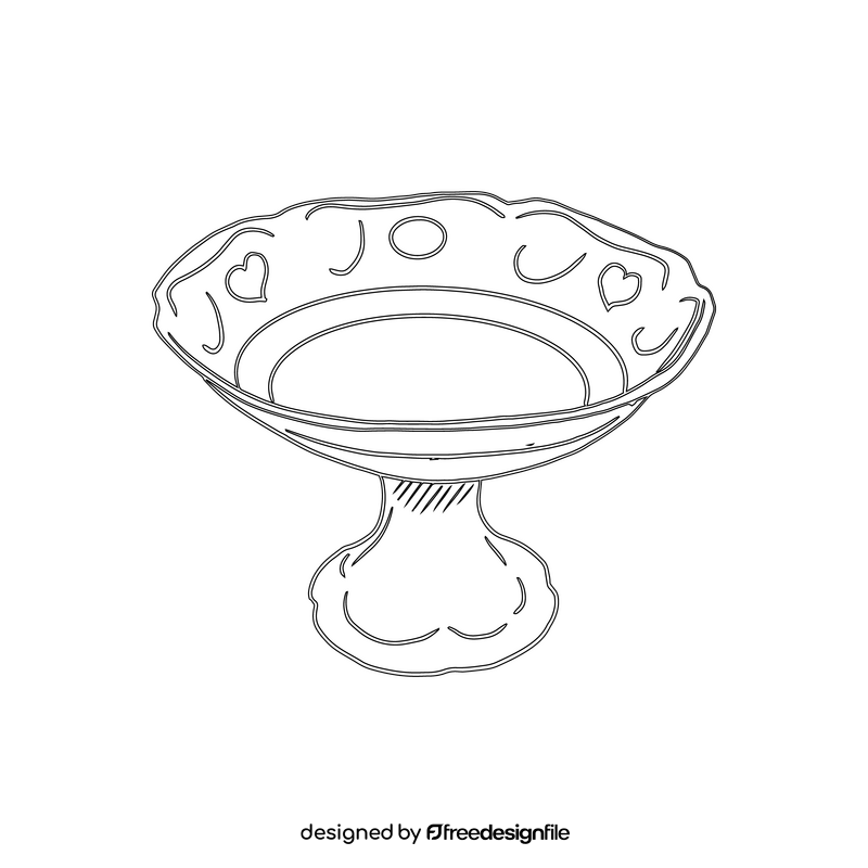 Fruit Bowl black and white clipart