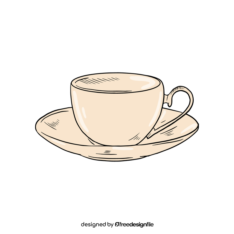 Cup and Plate clipart